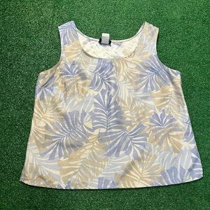 Cream Boxy Sleeveless Tank Top